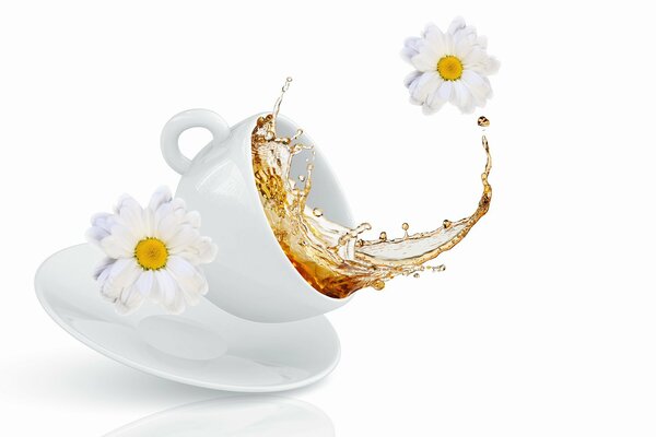A morning cup of tea can give a floral mood