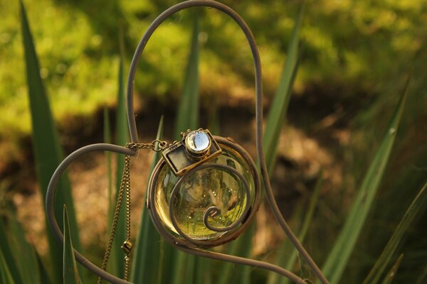Jewelry pendant taken on camera camera
