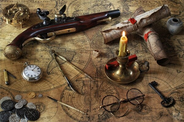 Tools of a medieval treasure hunter