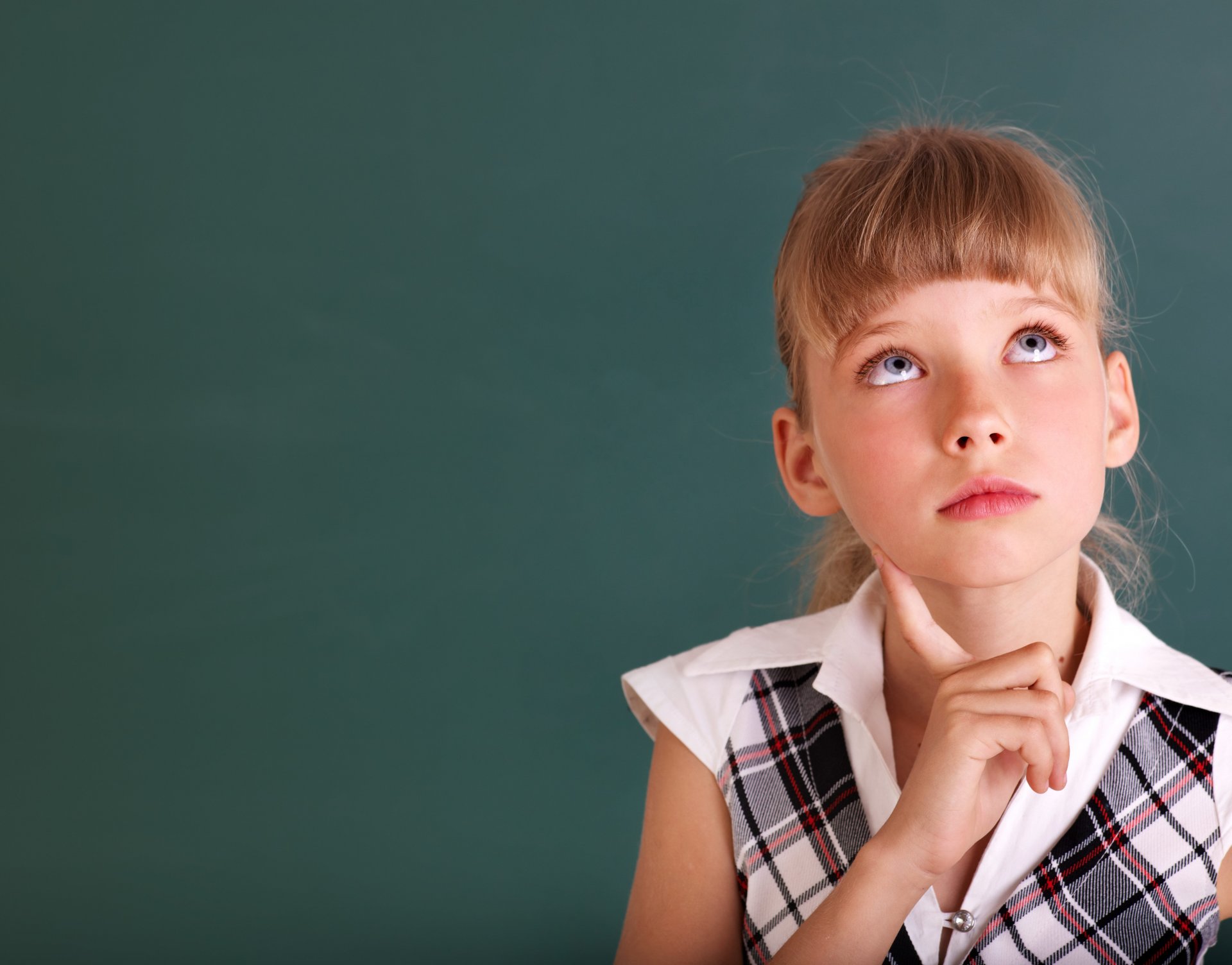 girl schoolgirl view thought