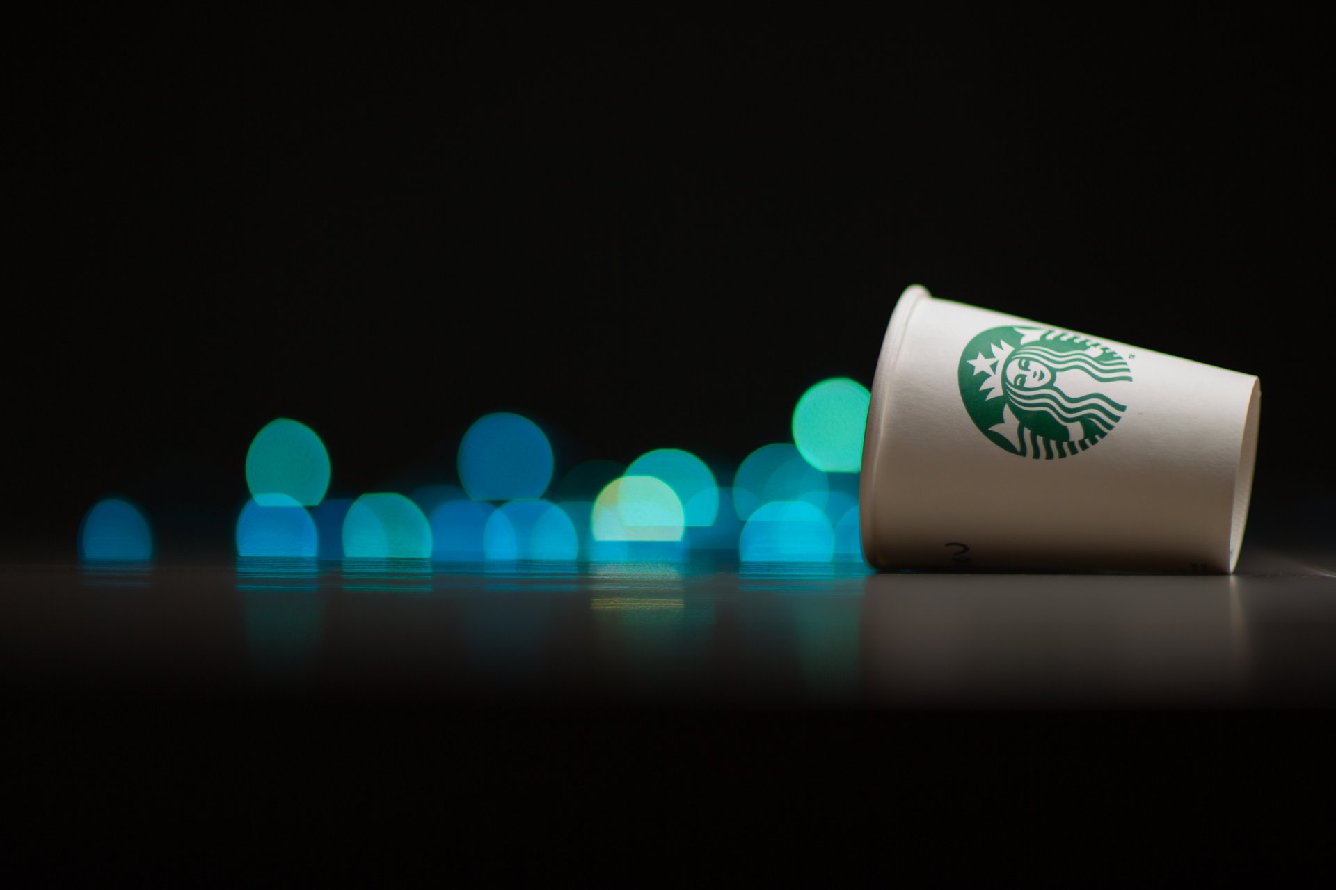 bokeh glas becher starbucks starbuck