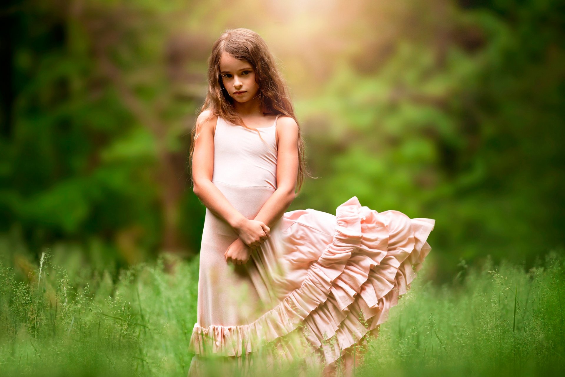 ragazza vestito natura bambino fotografia