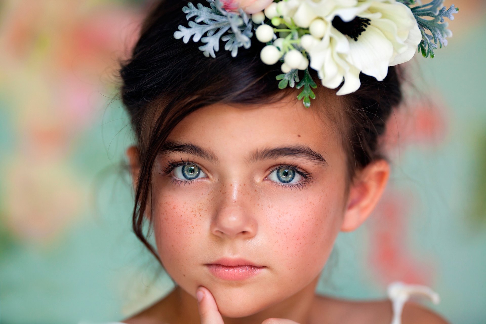 windows into the soul girl portrait freckles child photography