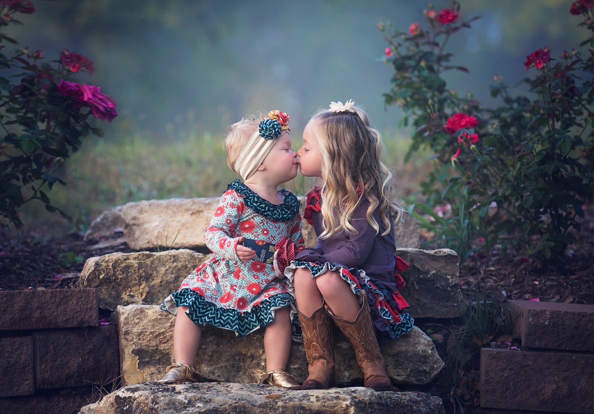 mädchen kinder küsse