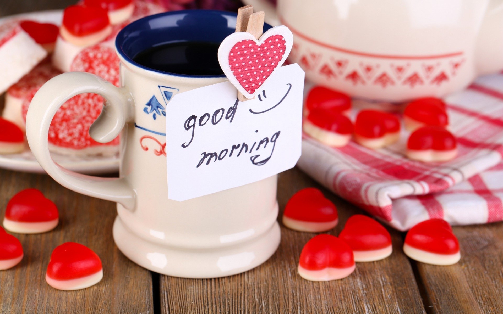 taza café amor corazones