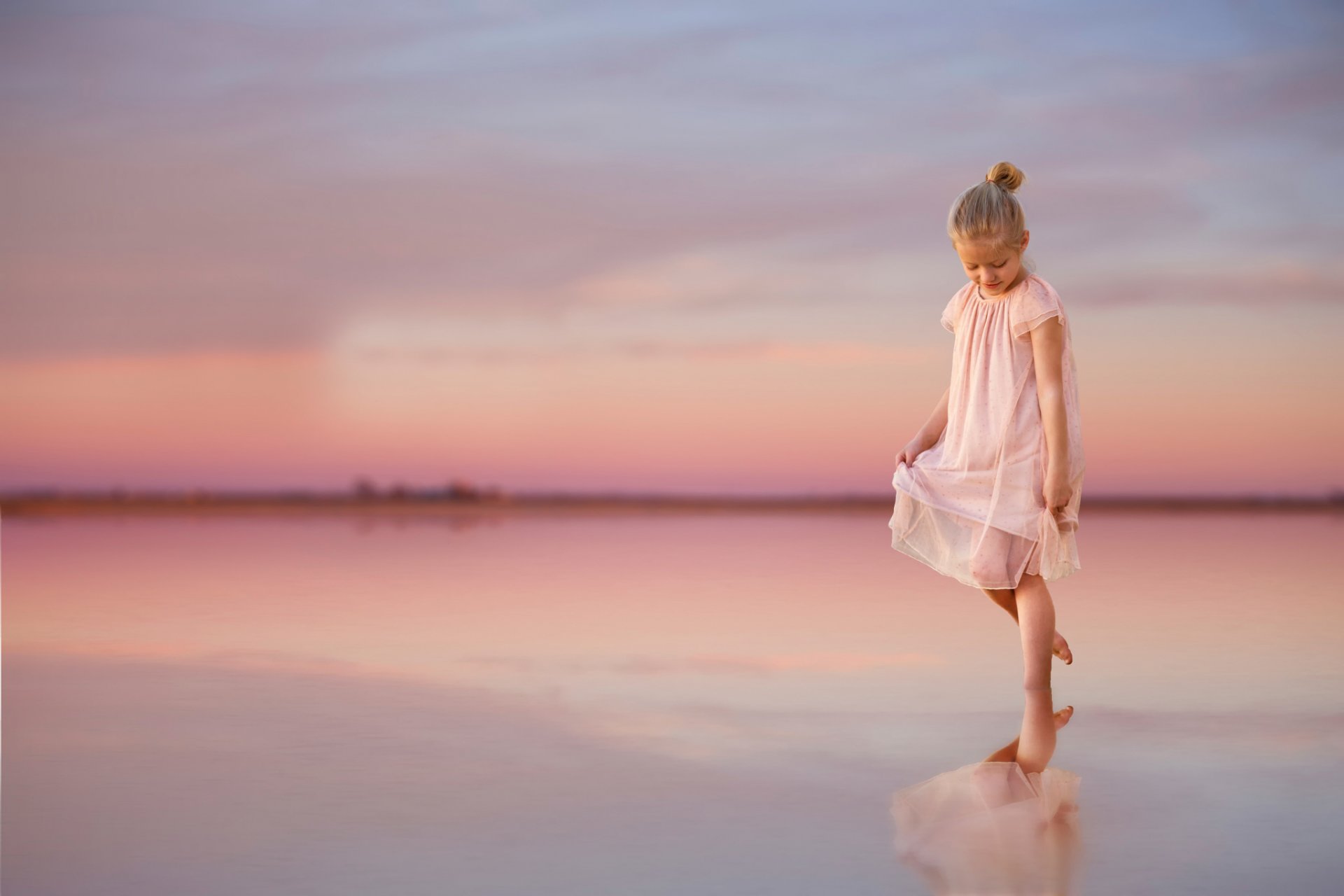 girl dress reflection