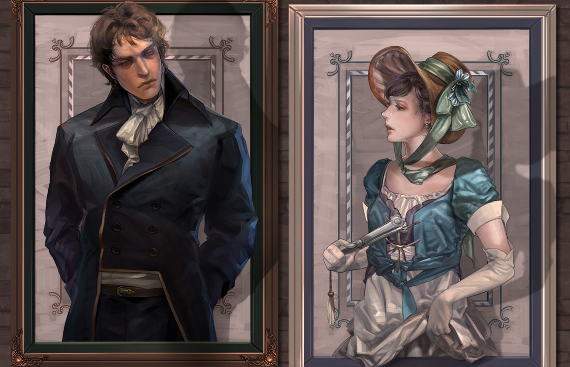 fan art orgullo y prejuicio pinturas retratos elizabeth darcy chica hombre