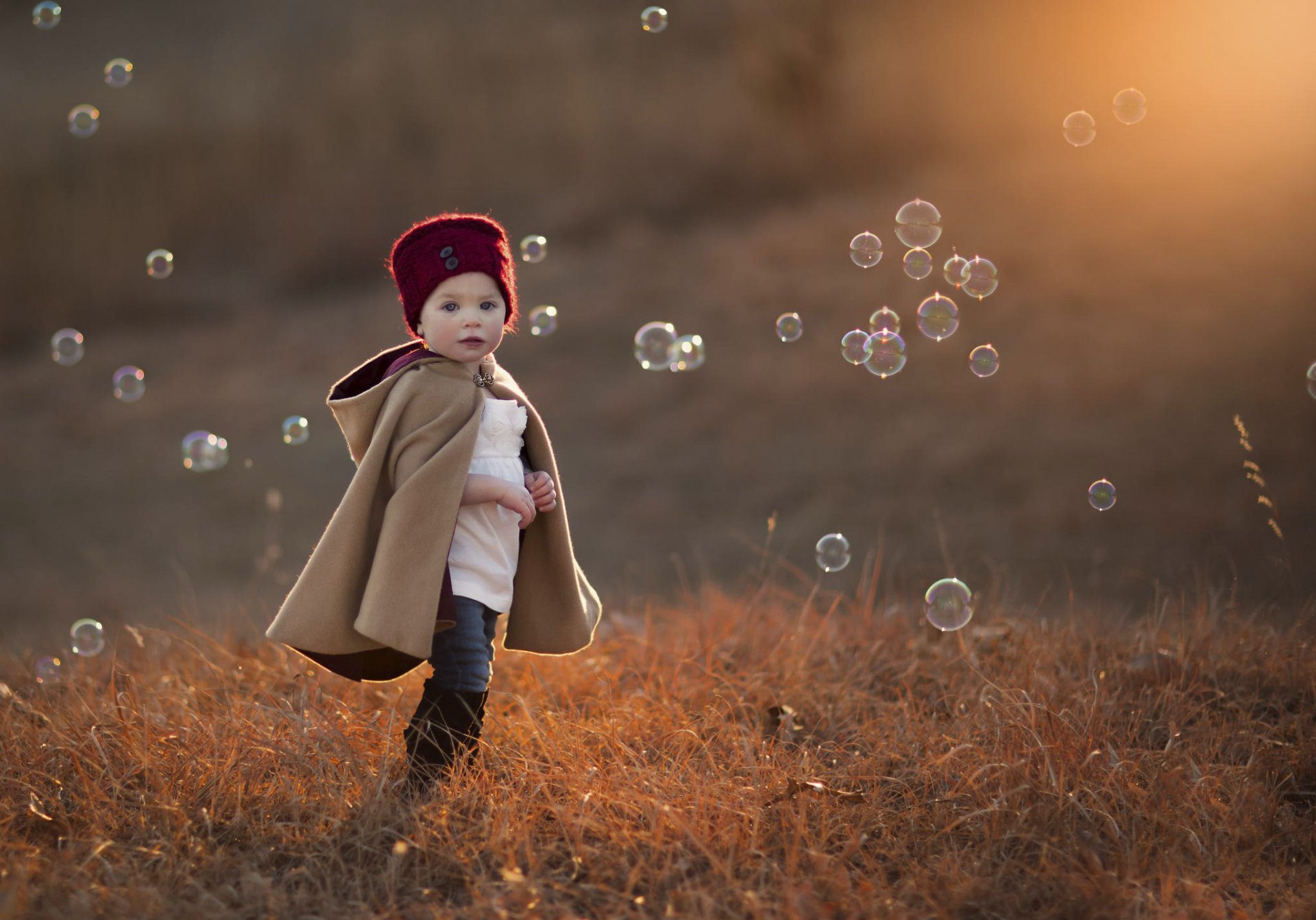 cappello bolle di sapone bokeh