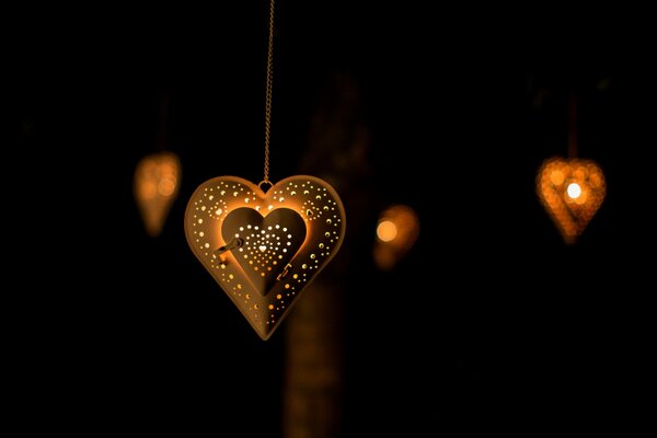 Beautiful heart on a black background