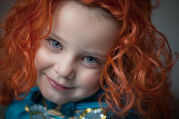 Little red-haired blue-eyed beauty