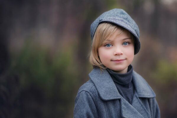 Autumn portrait of a smiling girl