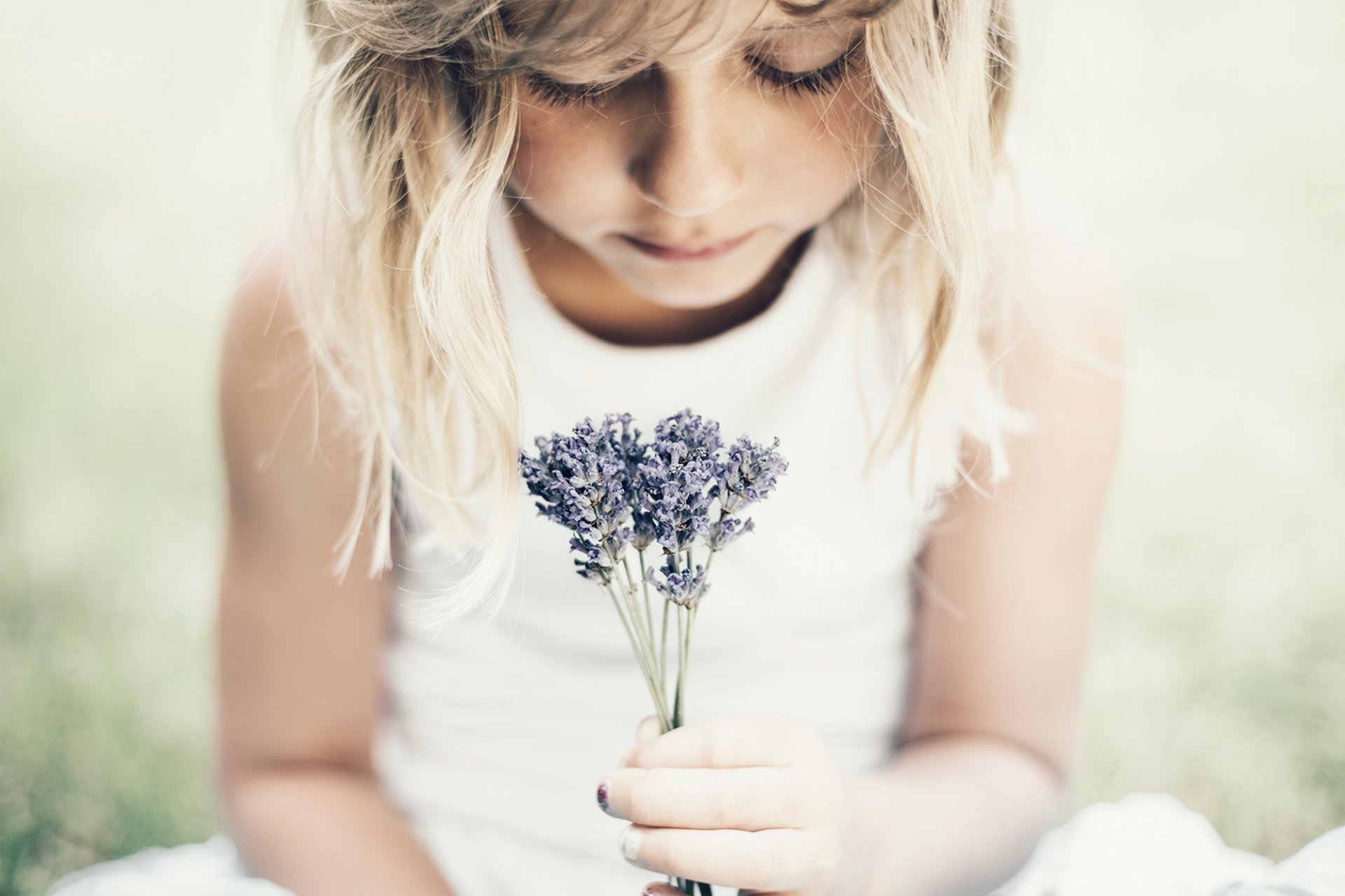 girl view bouquet flower