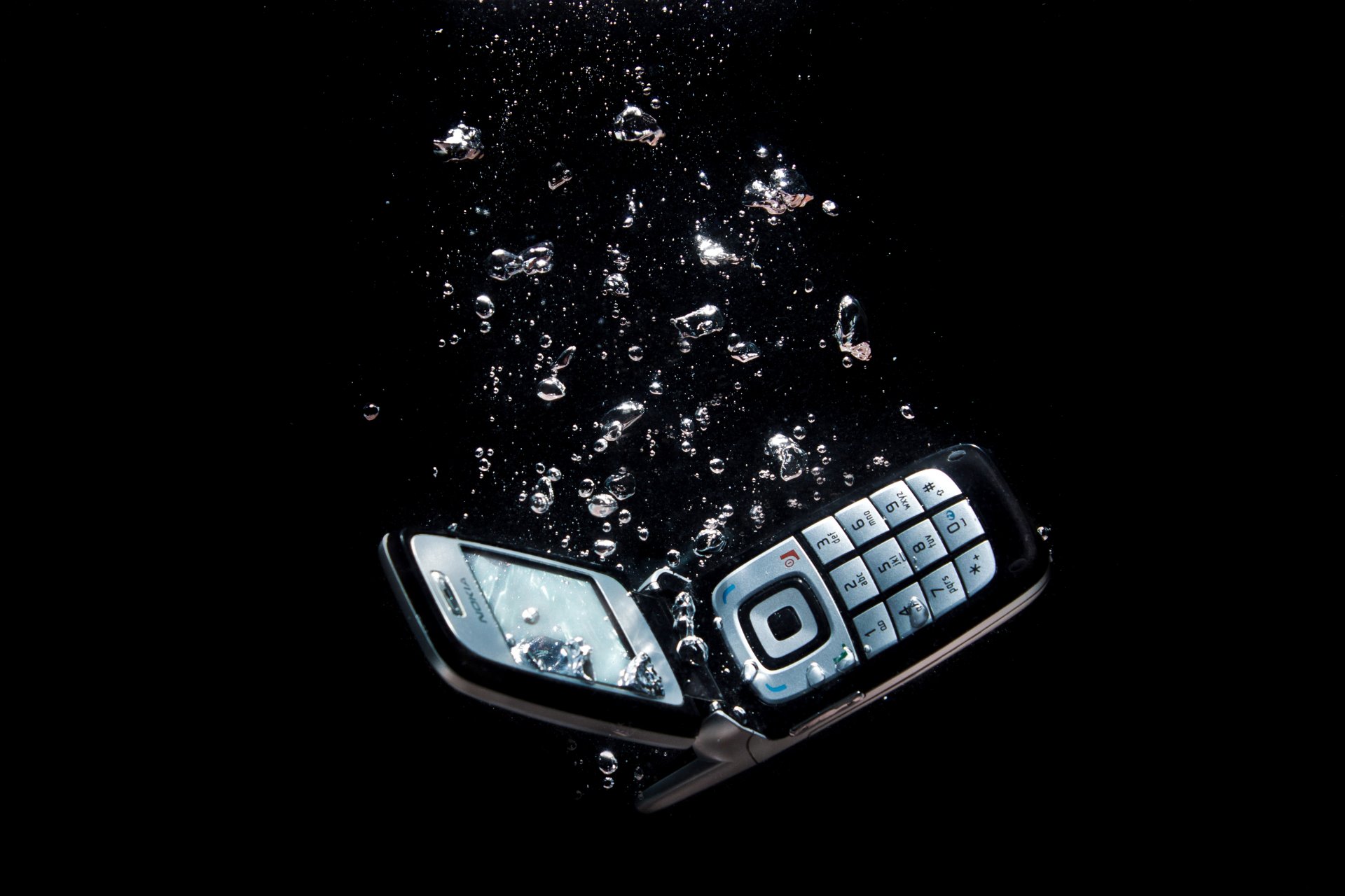 wasser blasen telefon nokia clamshell hintergrund