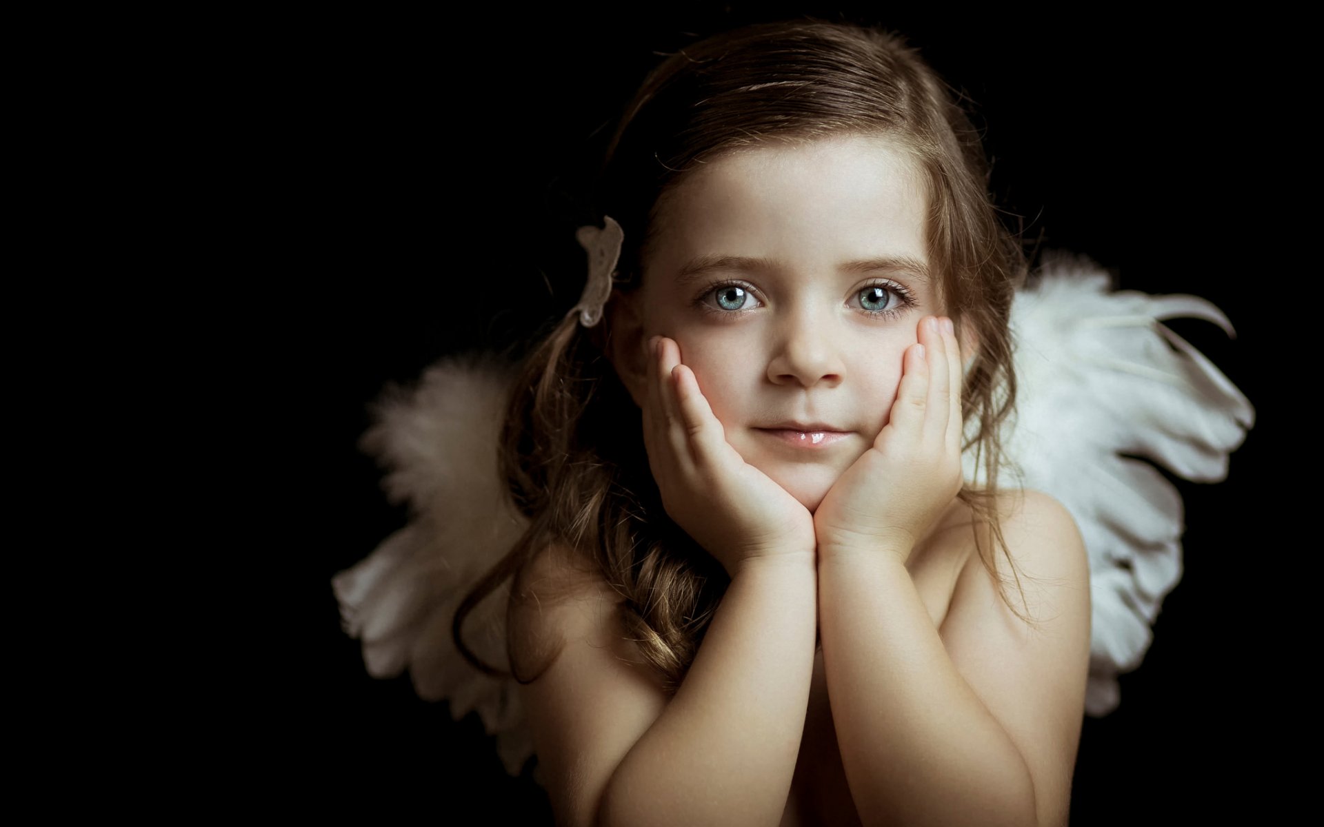 little angels girl view portrait