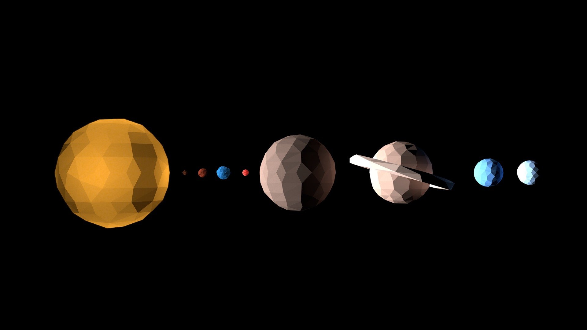 planetas sistema solar espacio formas geometría