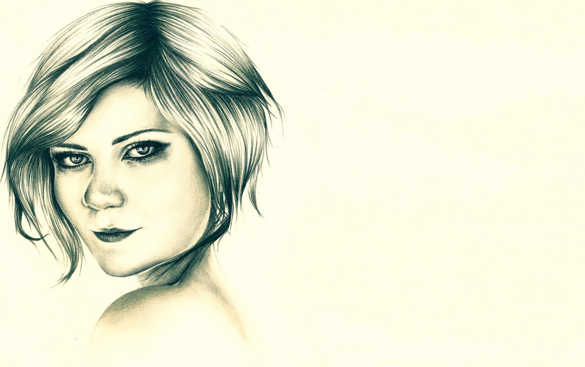 kirsten dunst retrato dibujo