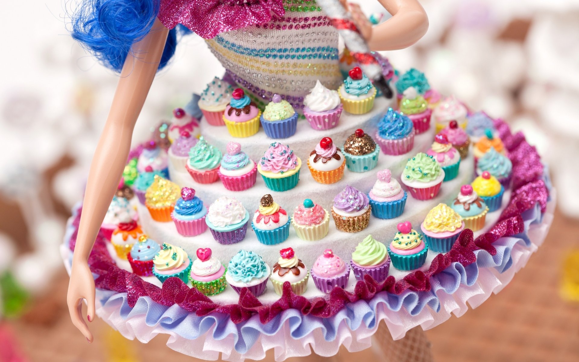 bambola vestito cupcakes dolci