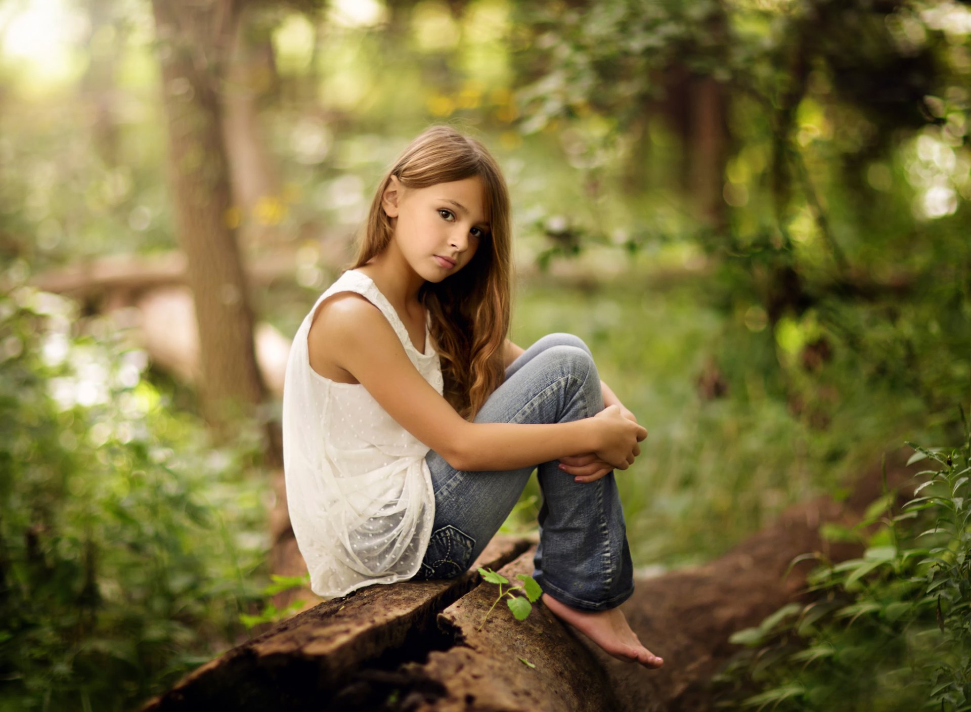 alone girl jeans nature