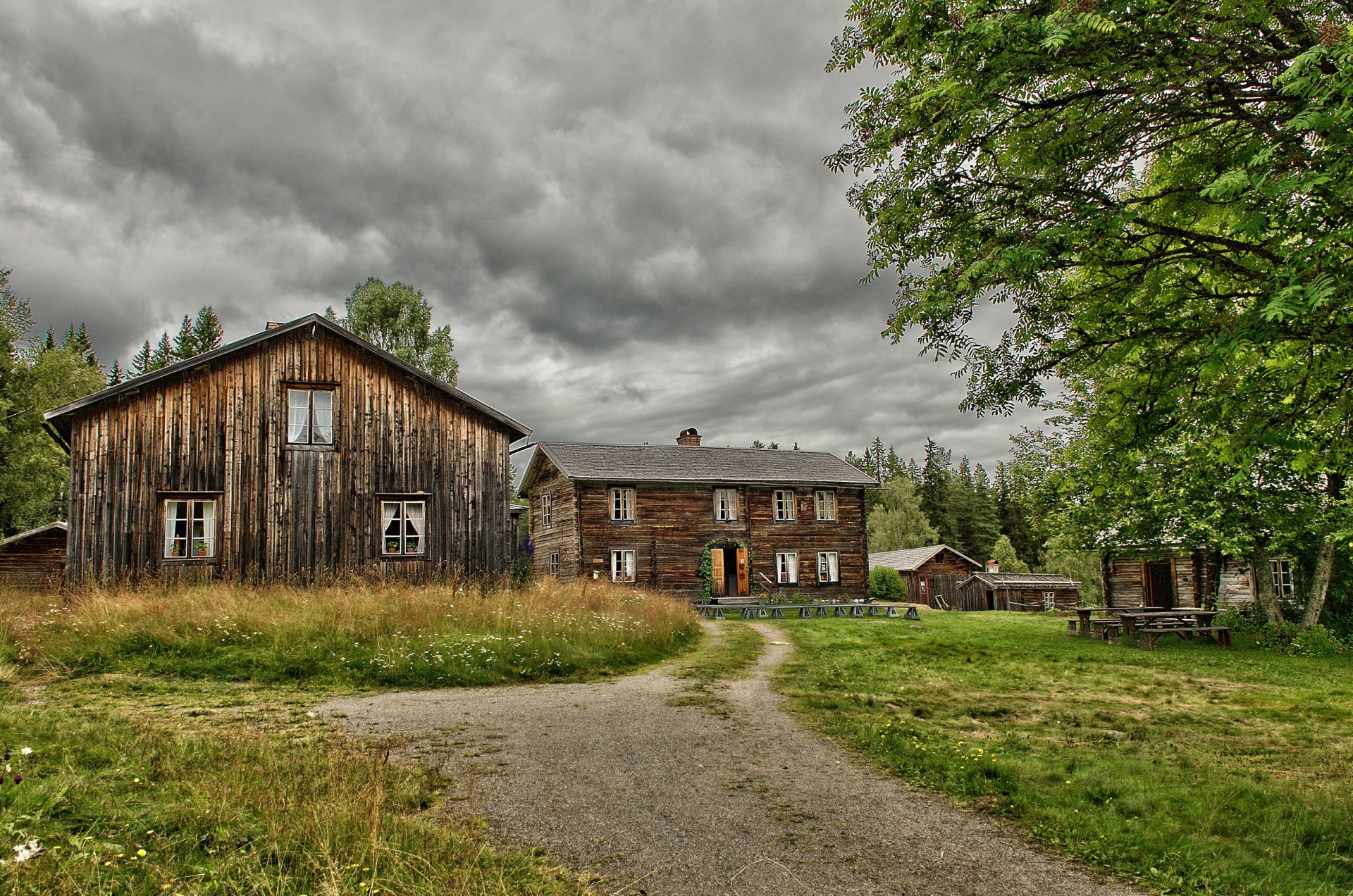 häuser siedlung natur