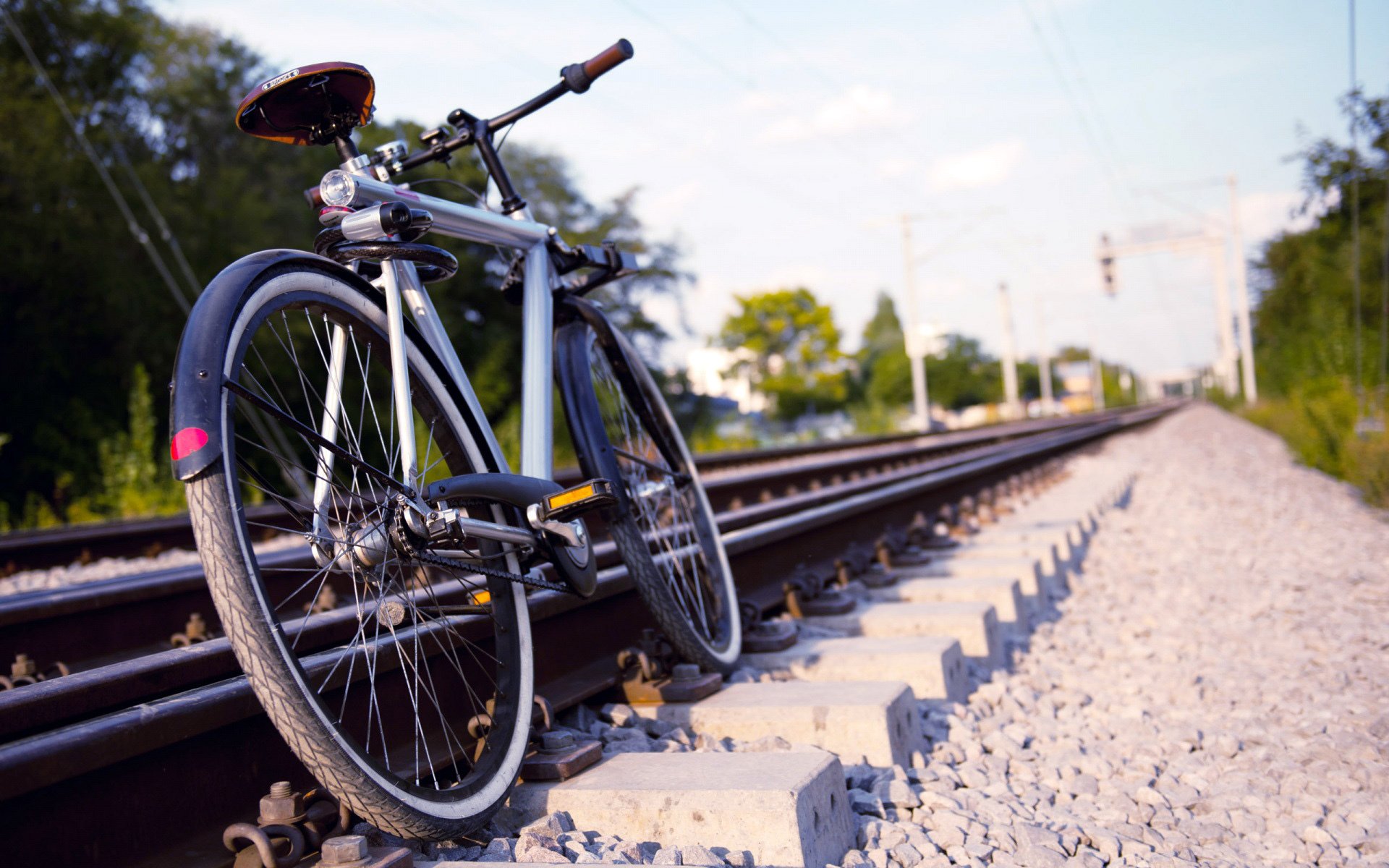 fahrrad eisen straße schienen schwellen weg