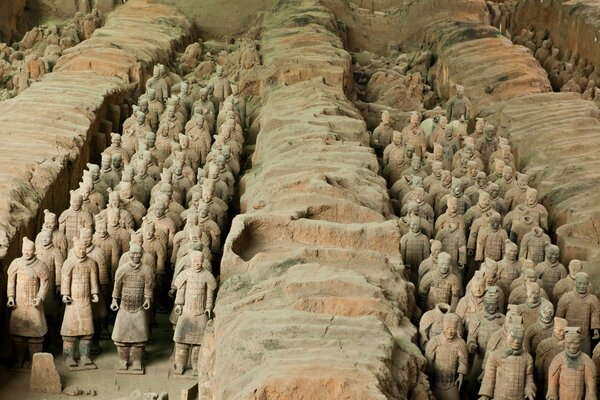 Ritrovamento archeologico in Cina esercito di Terracotta