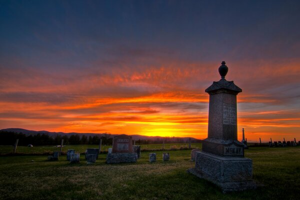 Cementerio Lakeview al atardecer