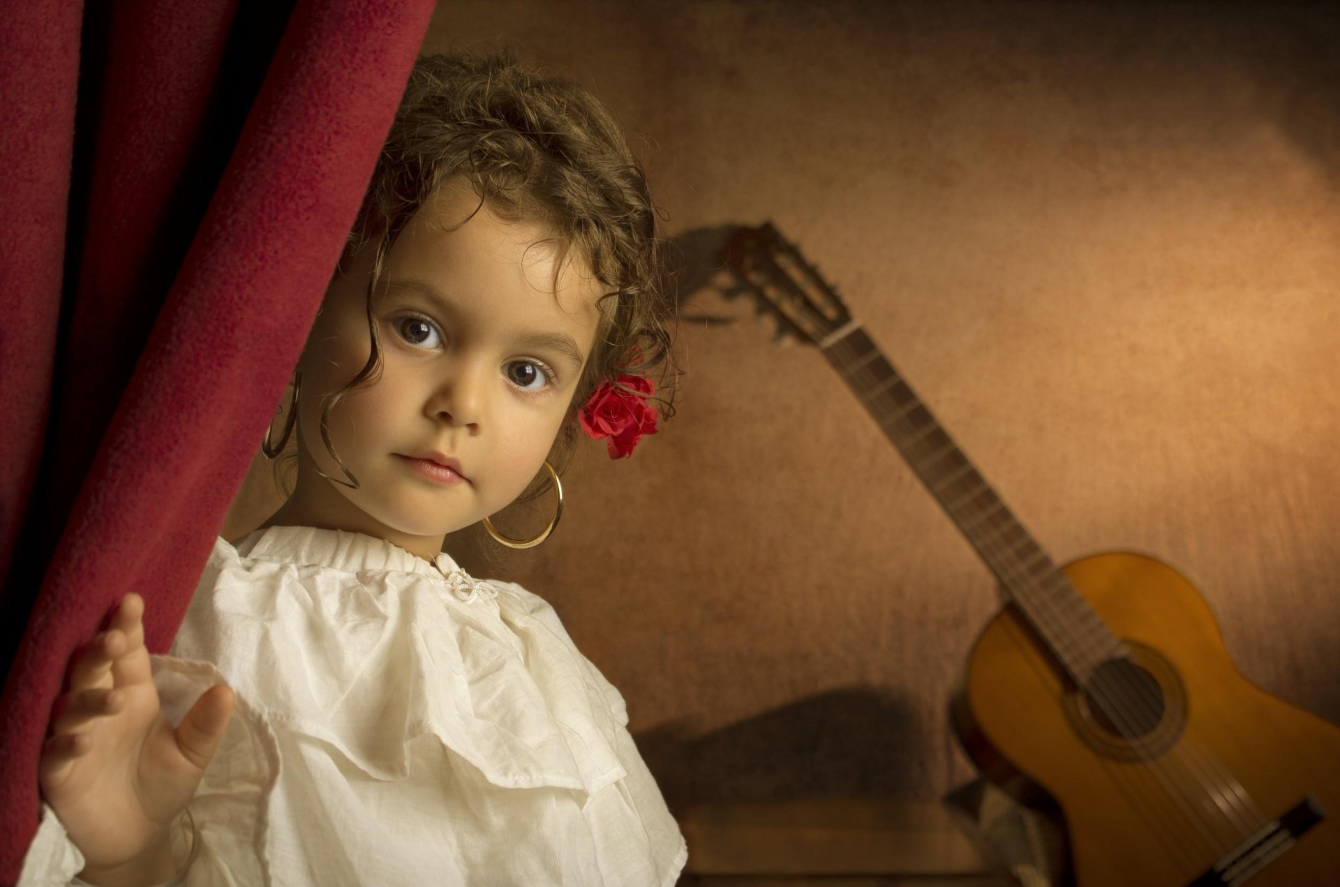 girl curls background guitars ♛