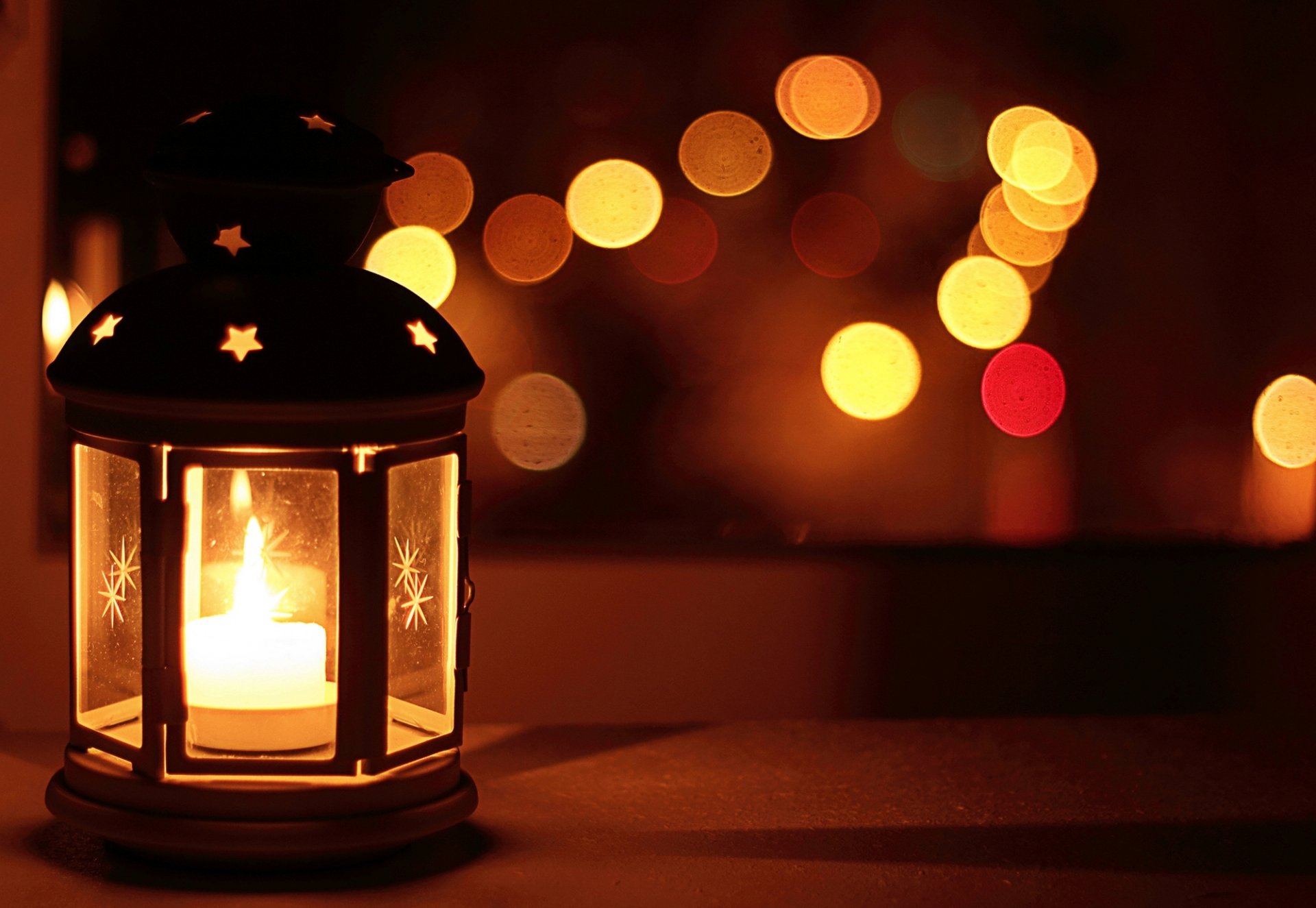 lantern ikea flashlight candle light window evening night bokeh light