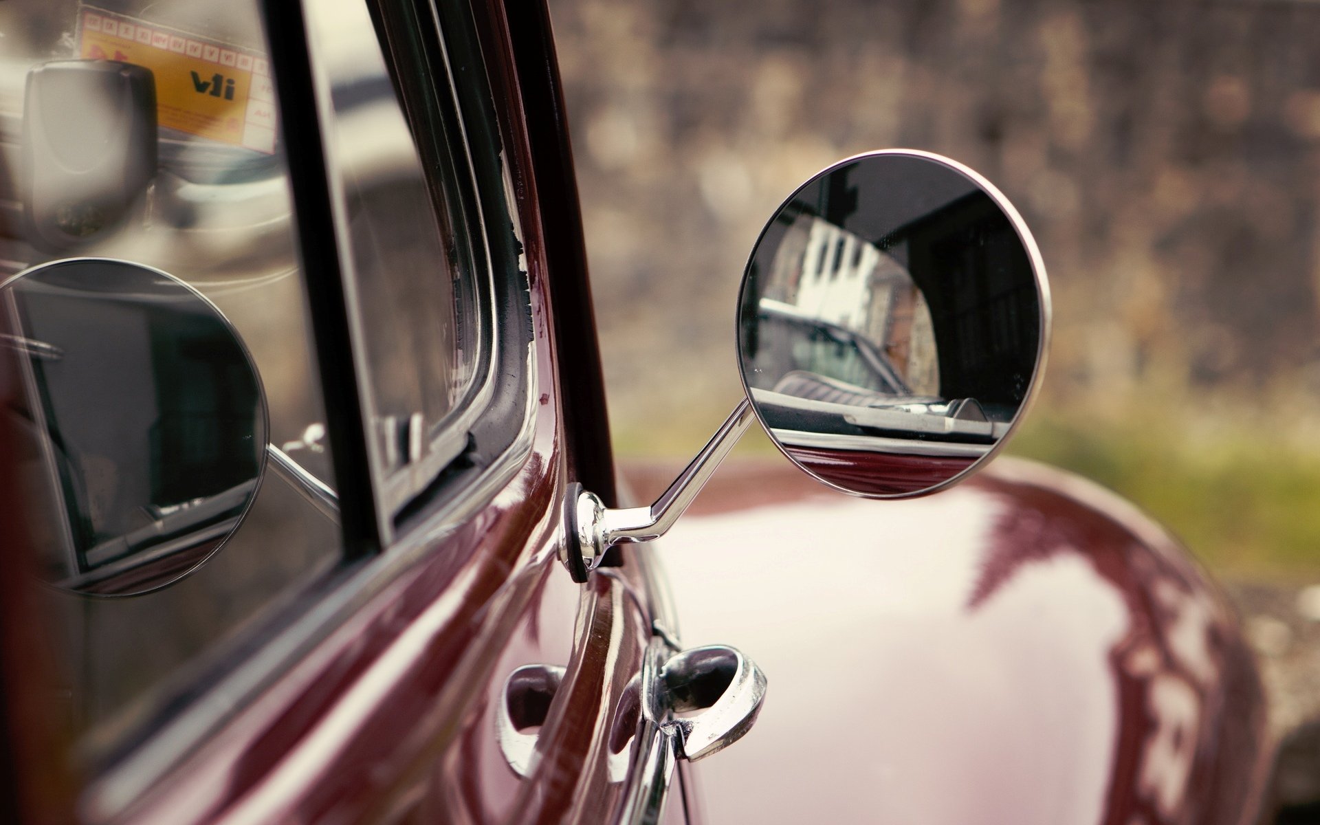 miscellaneous car car mirror macro red background wallpaper widescreen fullscreen widescreen