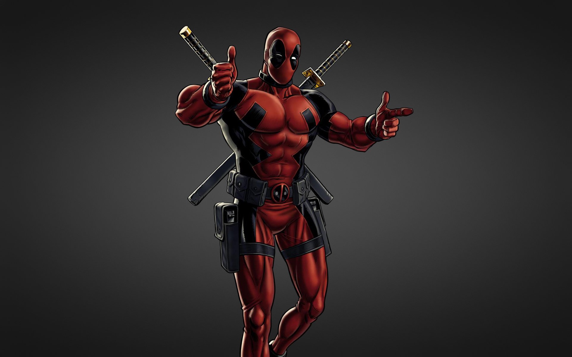 deadpool rosso spada fumetto sfondo nero