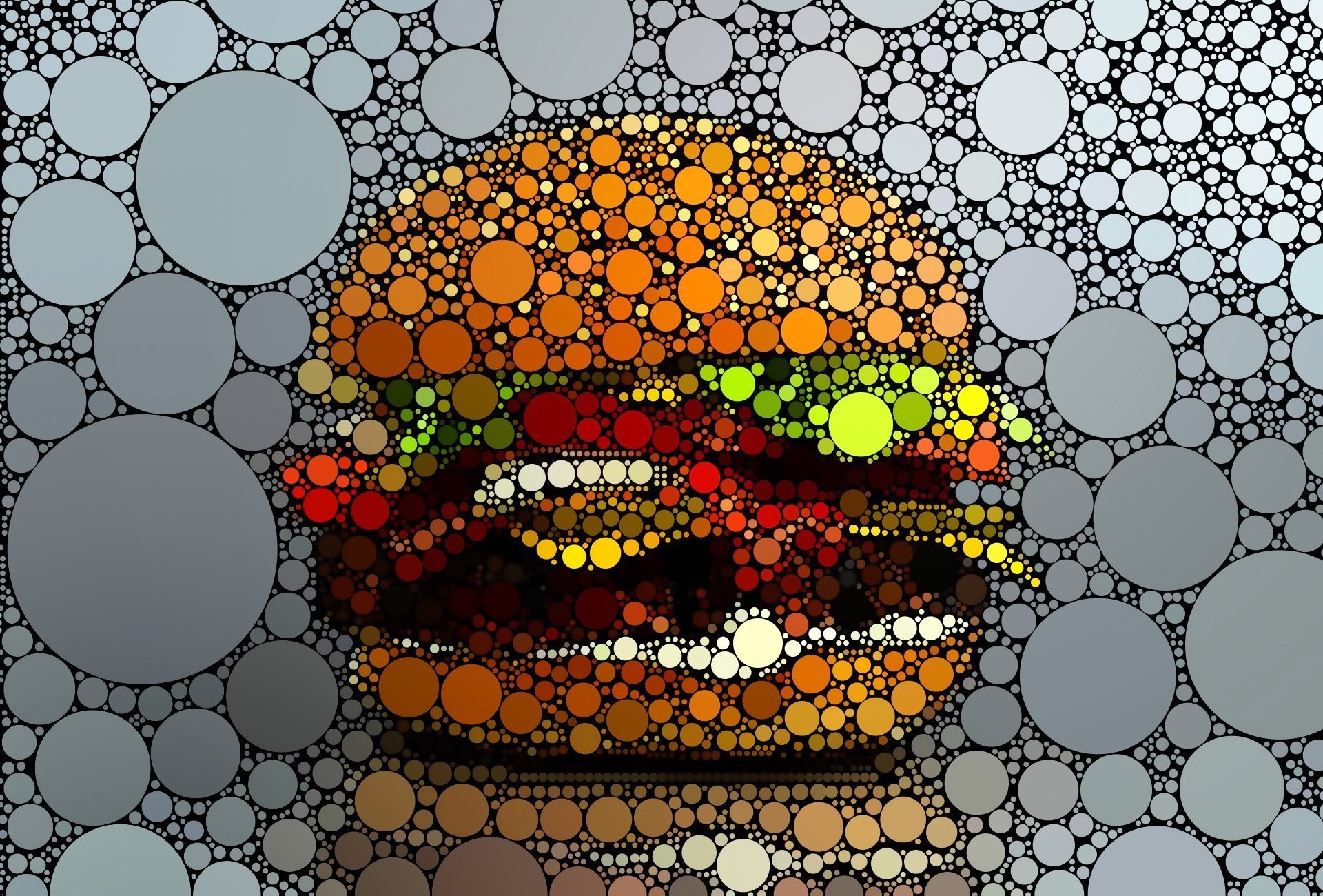 hamburger creativo cerchi grafica