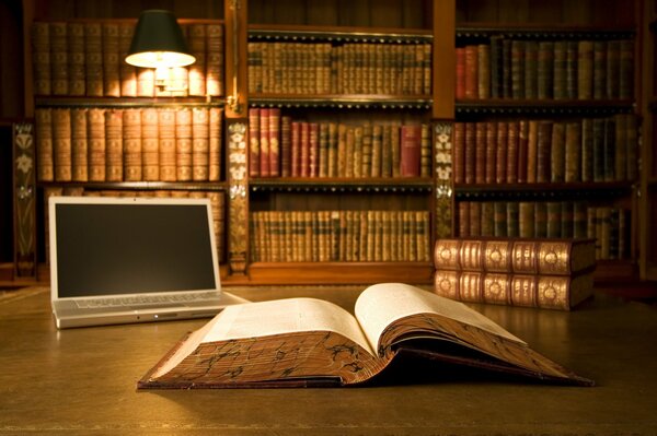 Biblioteca doméstica. Mesa de trabajo