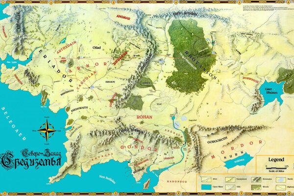 Mappa della famiglia del Signore degli anelli