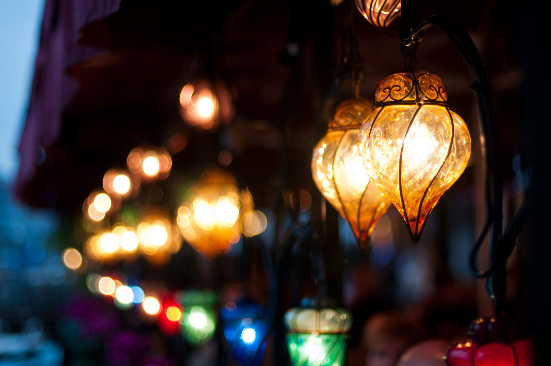 lichter licht gelb glas straße stadt abend