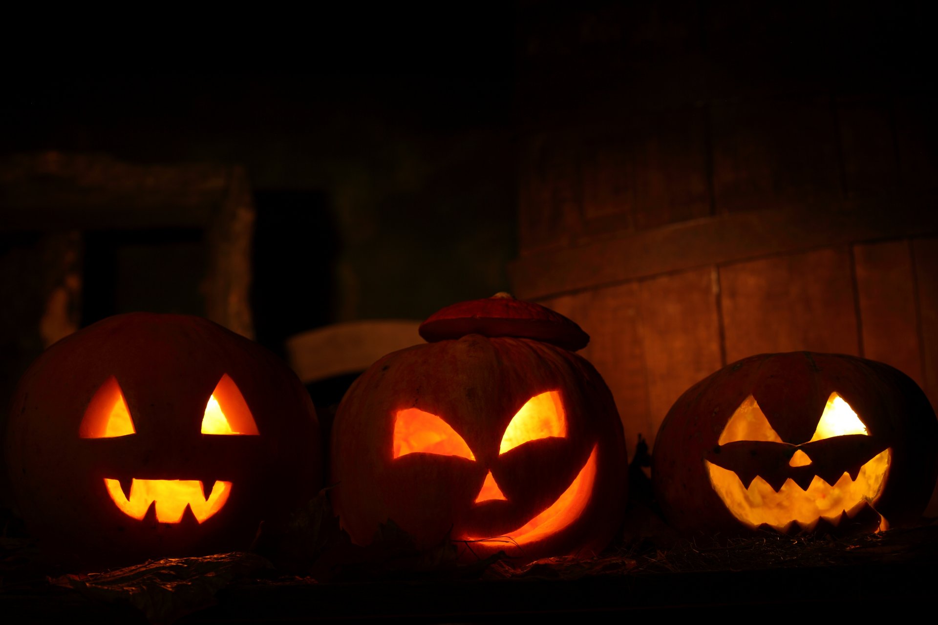 halloween pumpkin candles mask