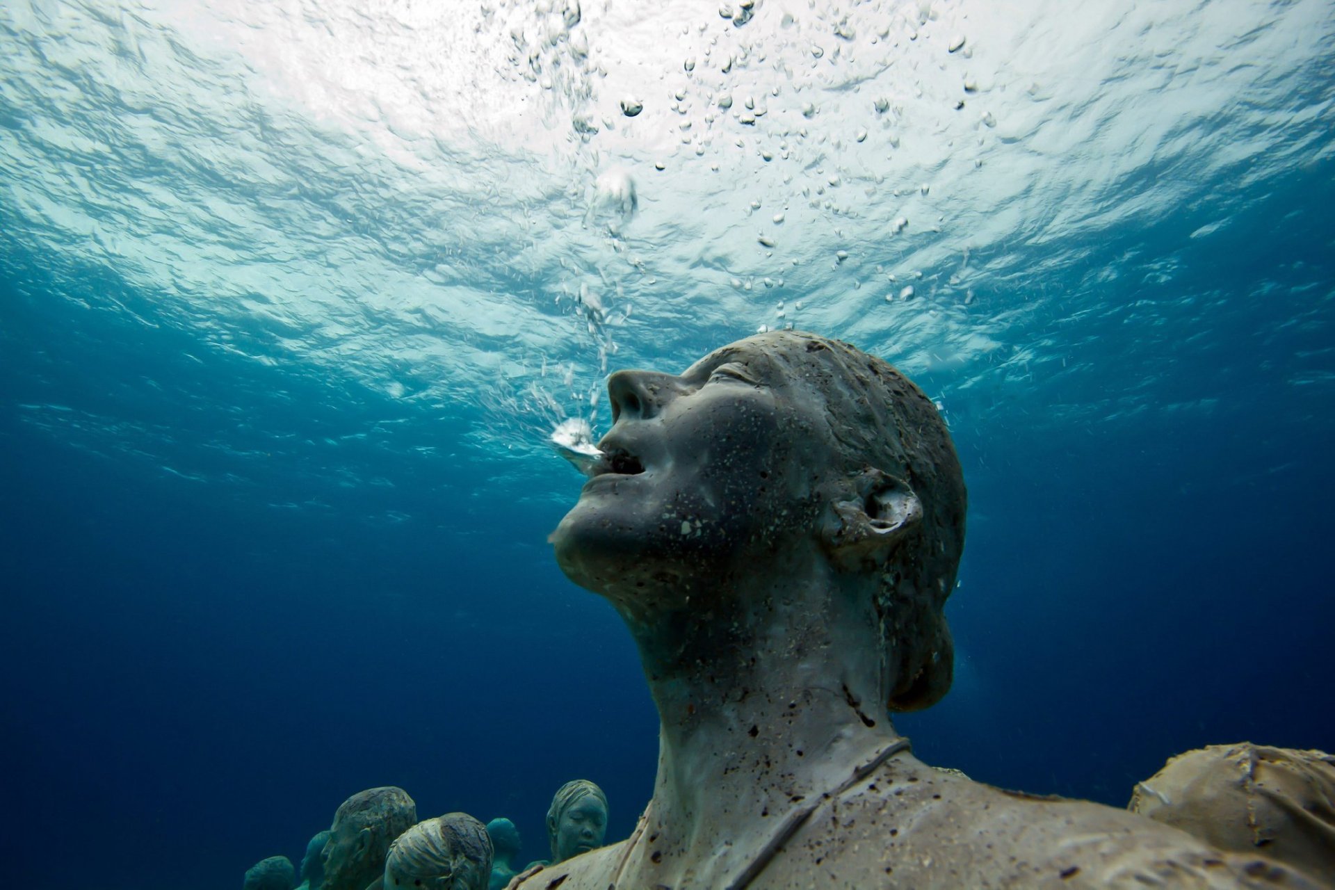 unterwasser-skulpturenpark unterwasser-skulpturen atem jason taylor decaires weinende engel