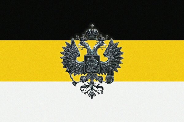 Flagge des russischen Reiches mit einem Doppeladler