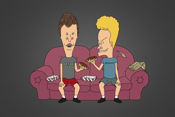 Beavis y badhead se sientan en el Sofá