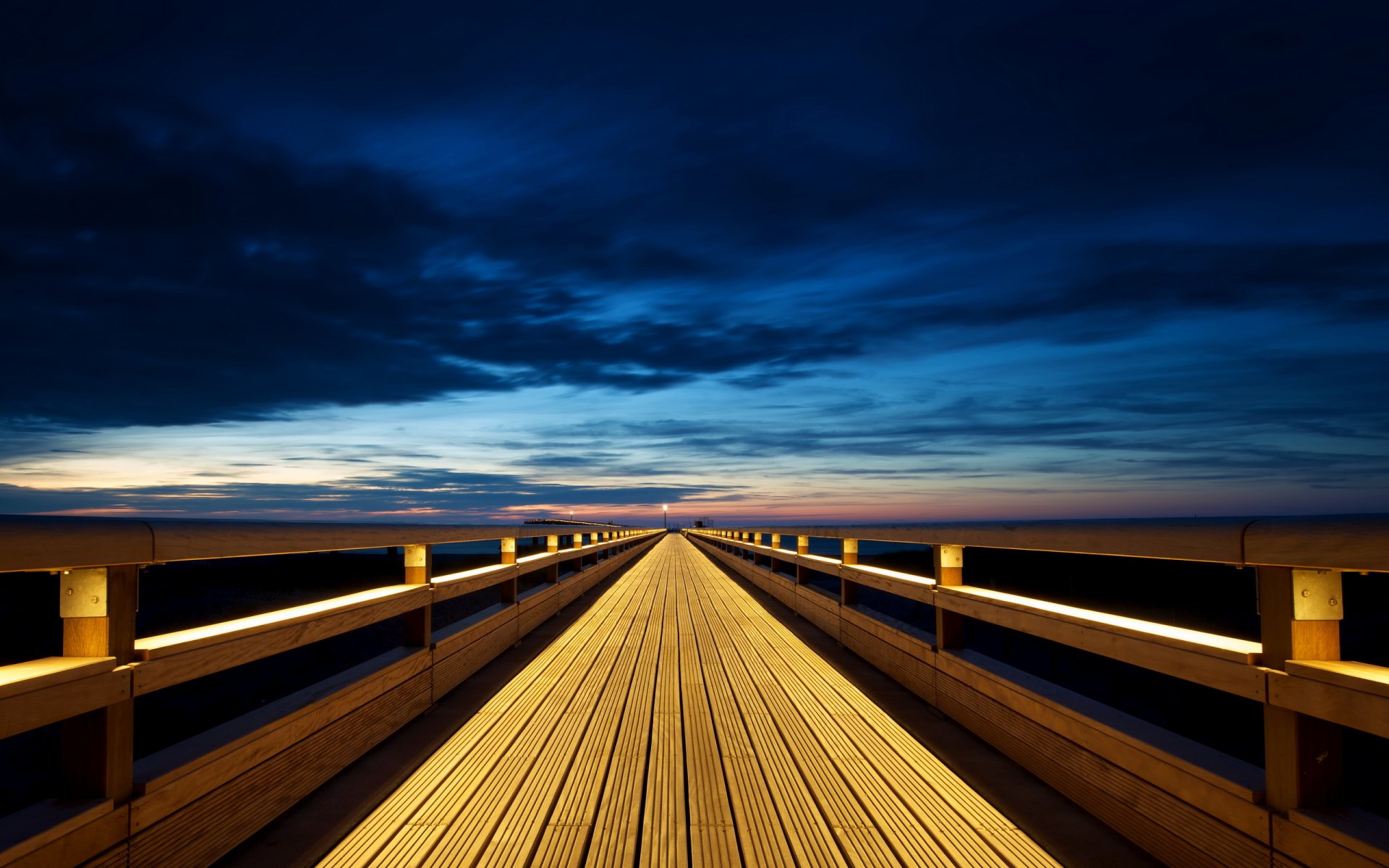 bridge sunset landscape