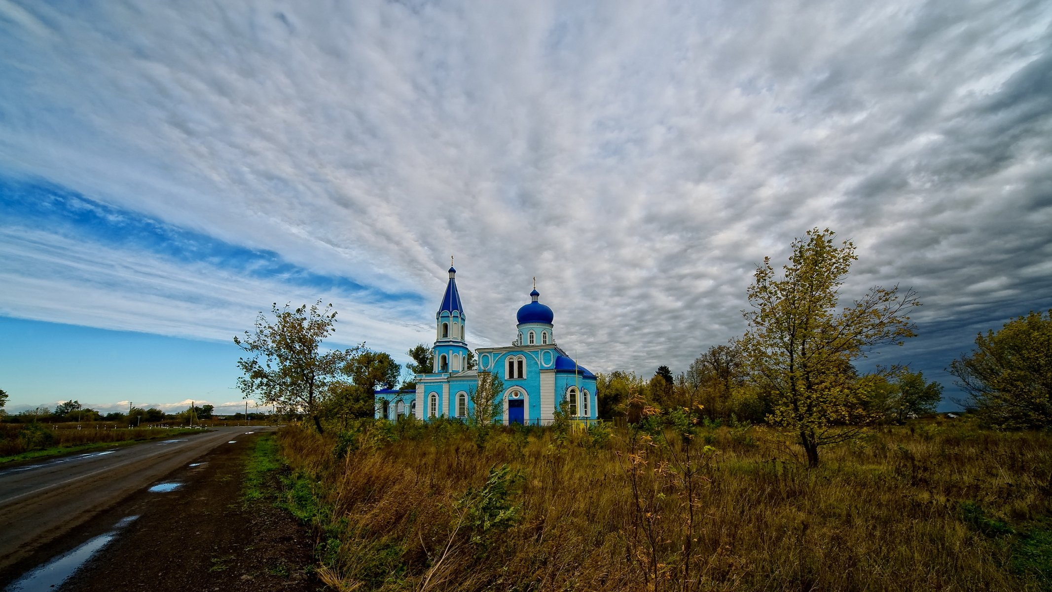 храм дорога небо