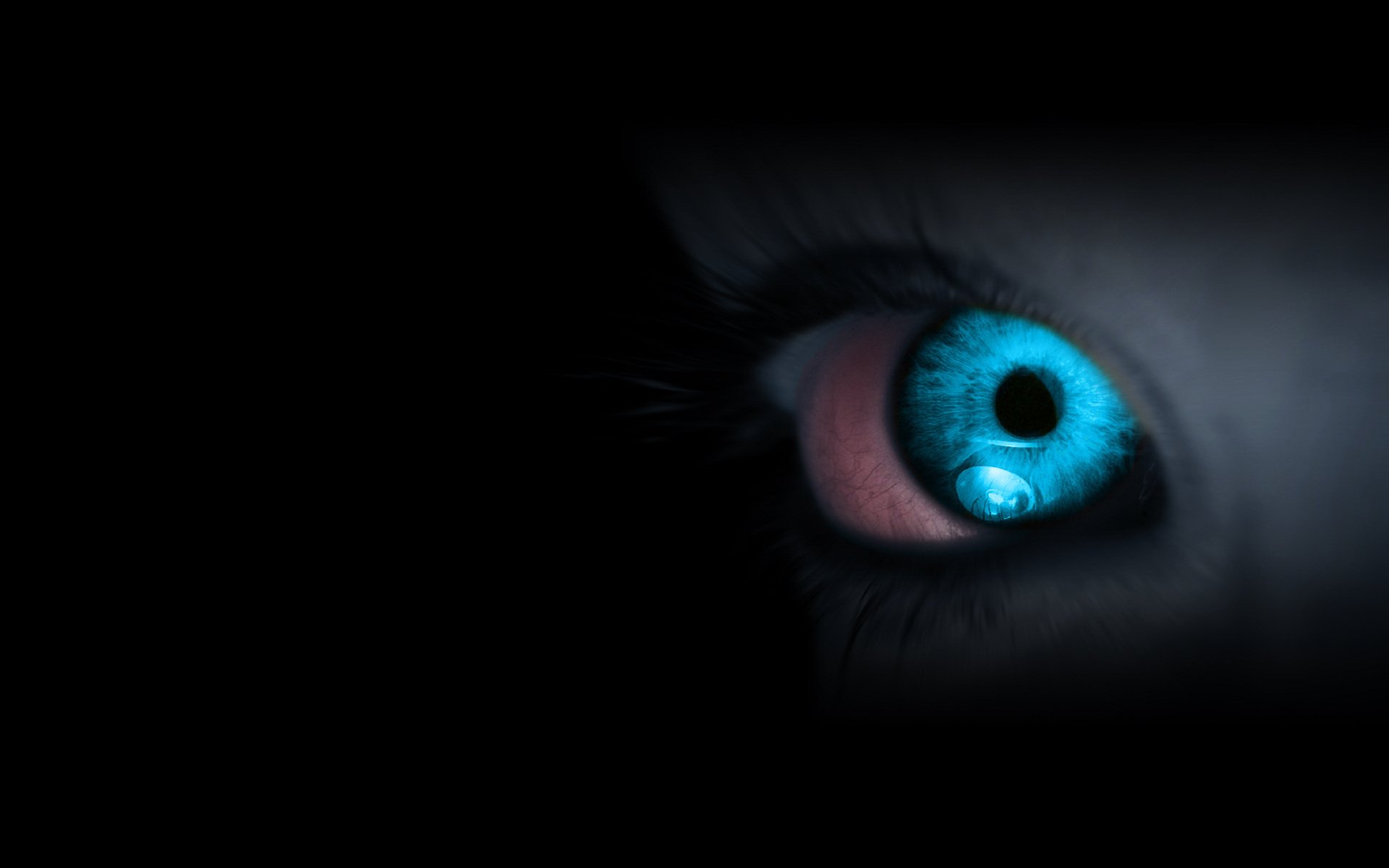 eye blue dark