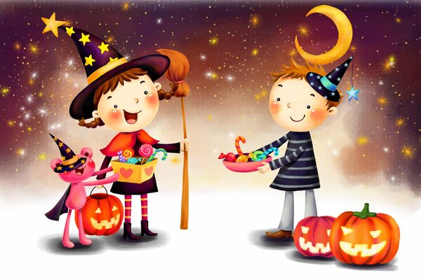 Dibujo infantil tema Halloween