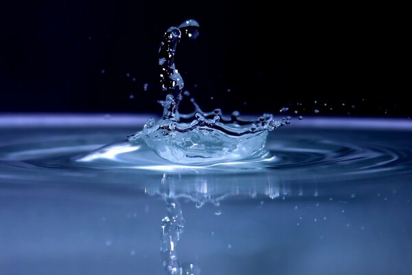 Una gota de agua cayó al agua