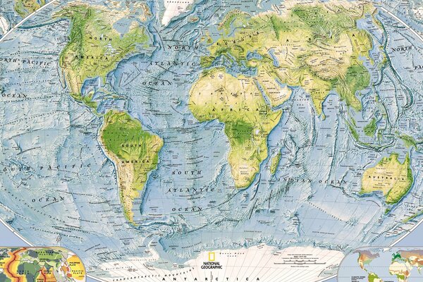 World map presented by National Geographic