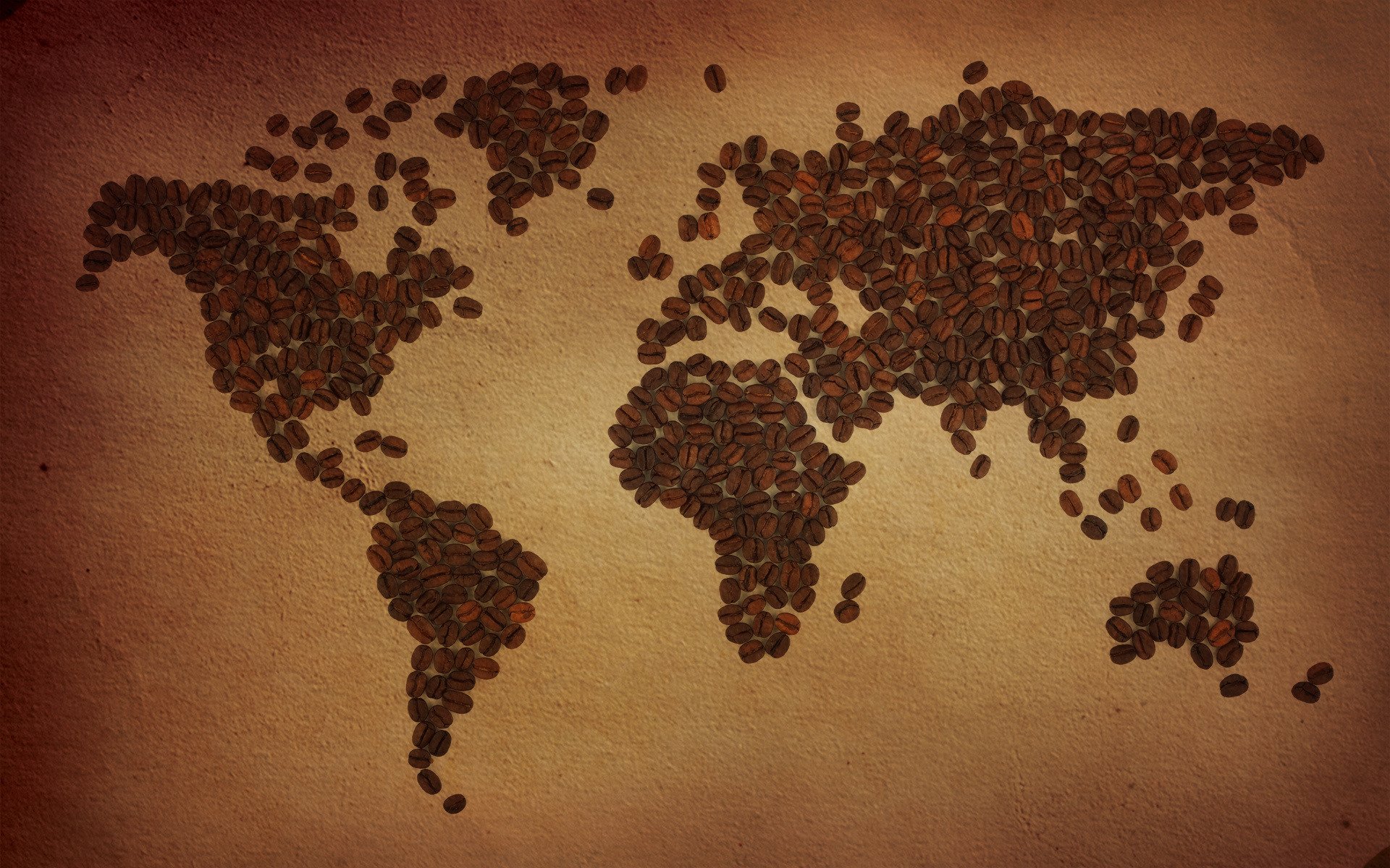 coffee beans coffee grain card the world continent mainland