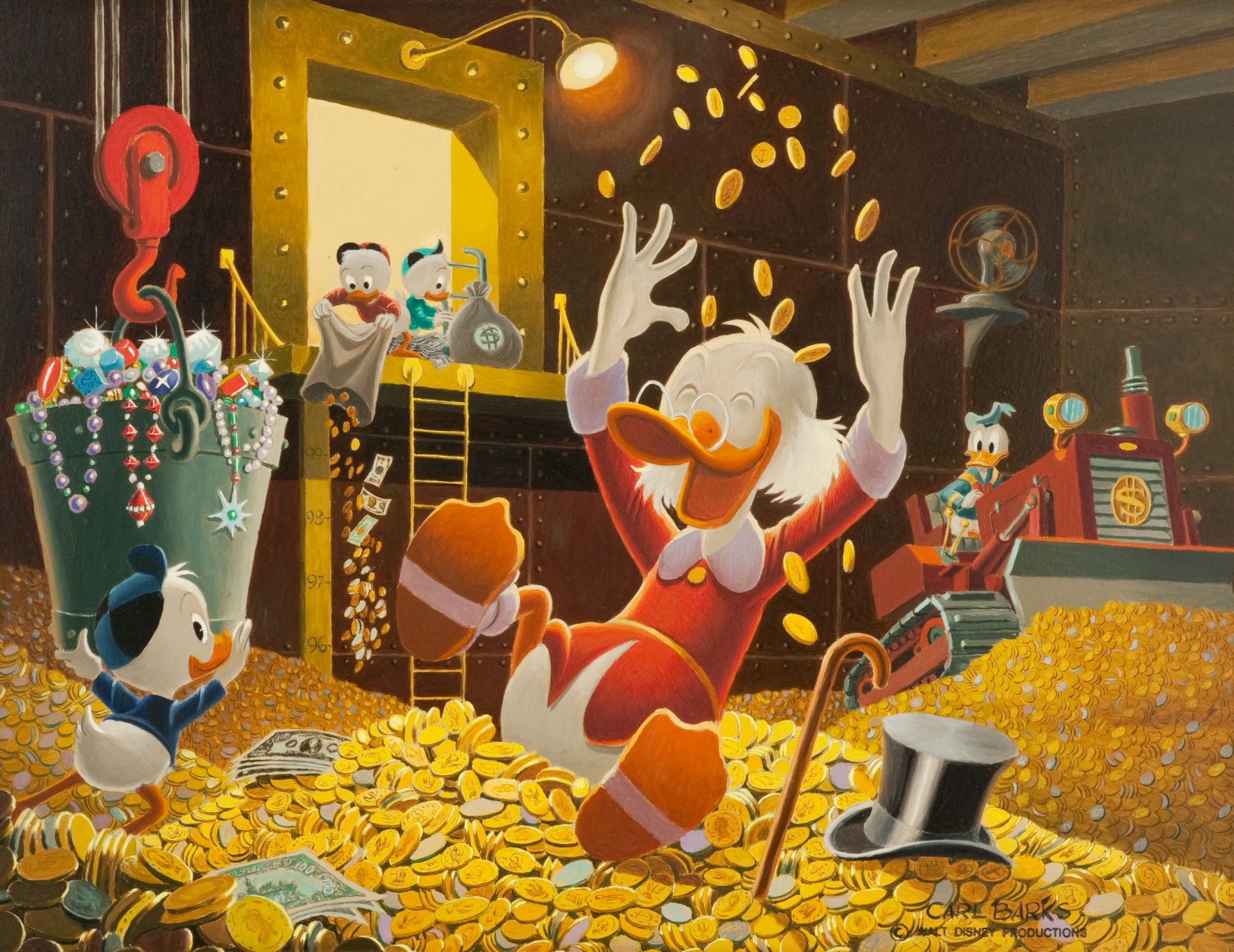 scrooge mcduck disney donald duck histoires de canard pièces de monnaie