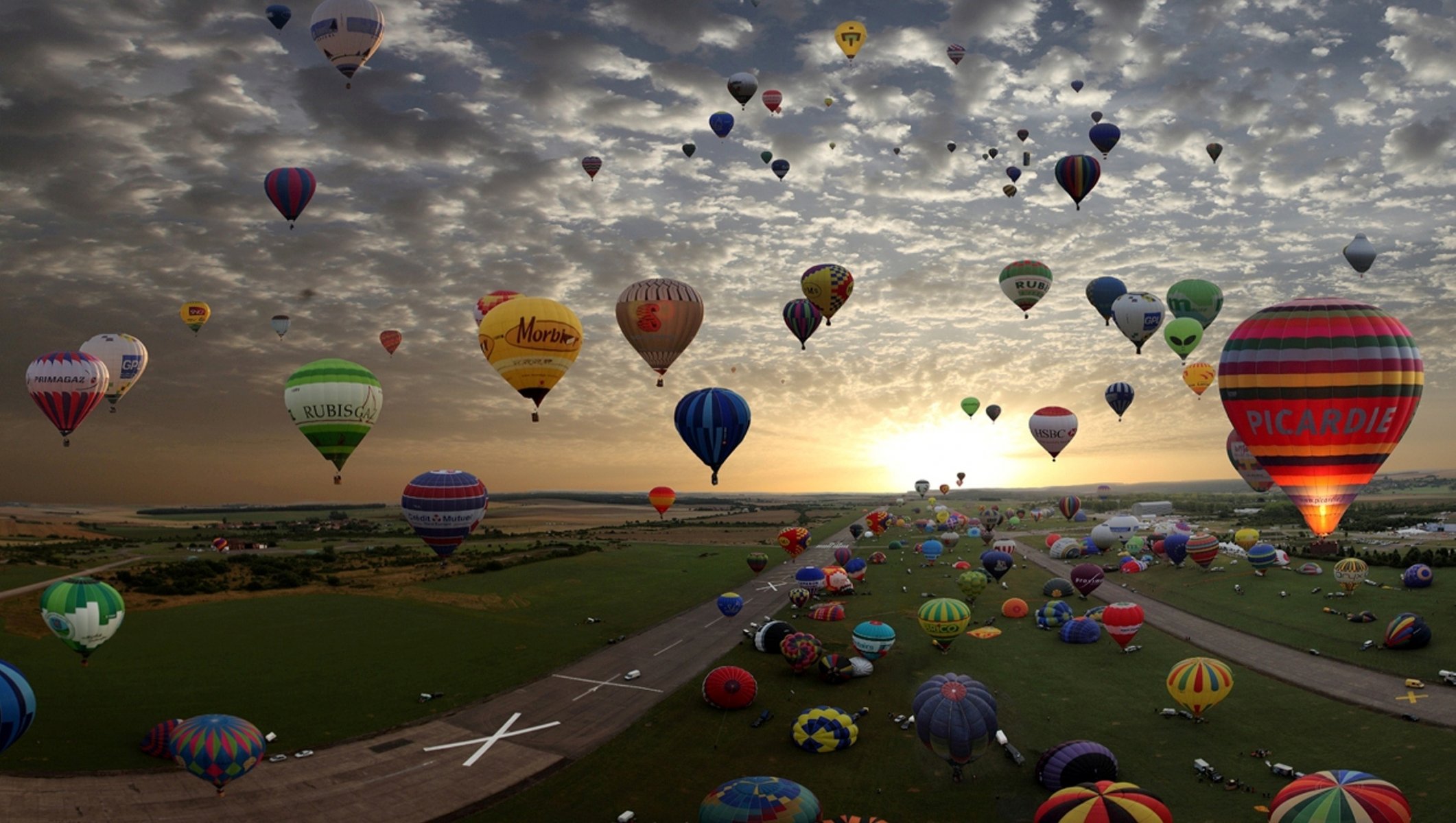 globo cielo colores vuelo