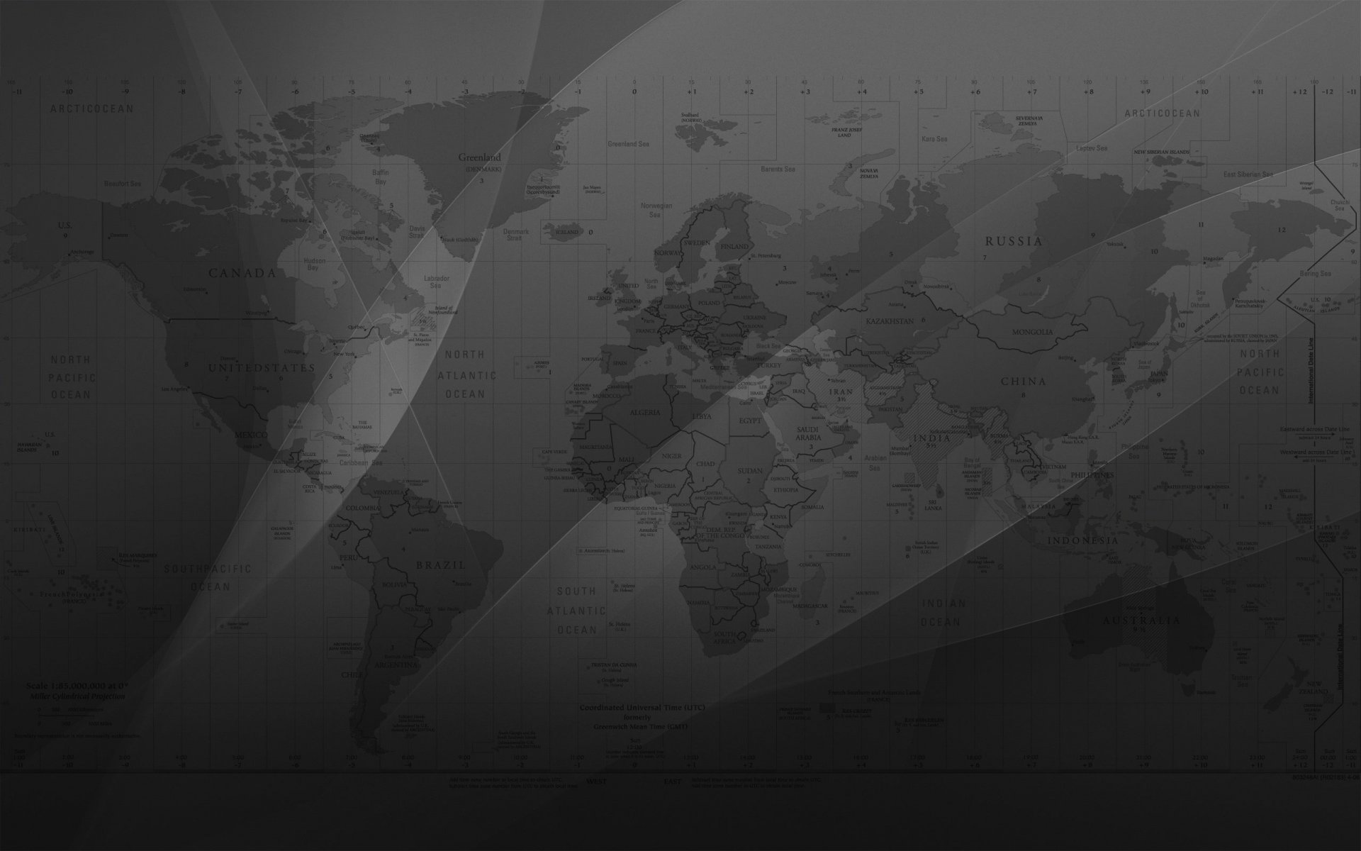 carte monde fuseaux horaires