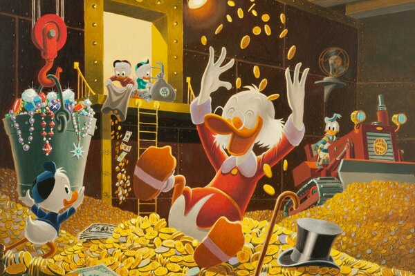 Scrooge McDuck in Gold aus Entengeschichten