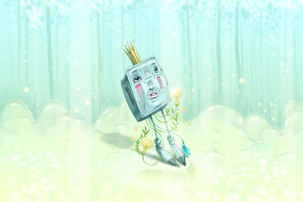 Robot princess, lost in the forest